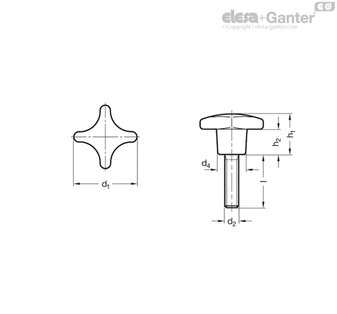 GN 6335.4 Hand knobs Hand Knobs | Elesa+Ganter